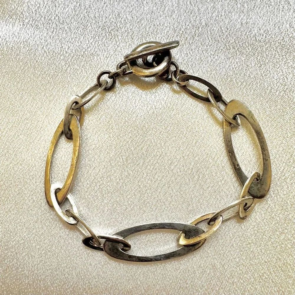 Sterling silver link bracelet